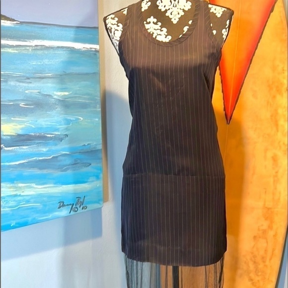 Toga Pulla, Pinstripe Black Cupra Body w/Attached Mesh Hem, Excellent Condition - Picture 8 of 14